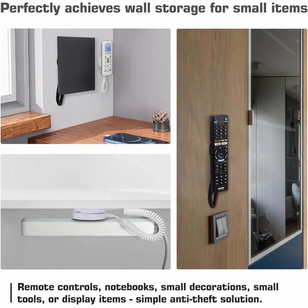 New 4 pk Universal Remote Control Holder Coiled Cable